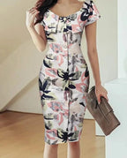 Women’s Ruffle Printed Summer Dress -Guocali