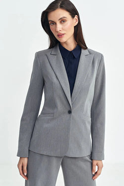 Women's Suit Jacket - Stretchable - 1-Button Blazer - Guocali