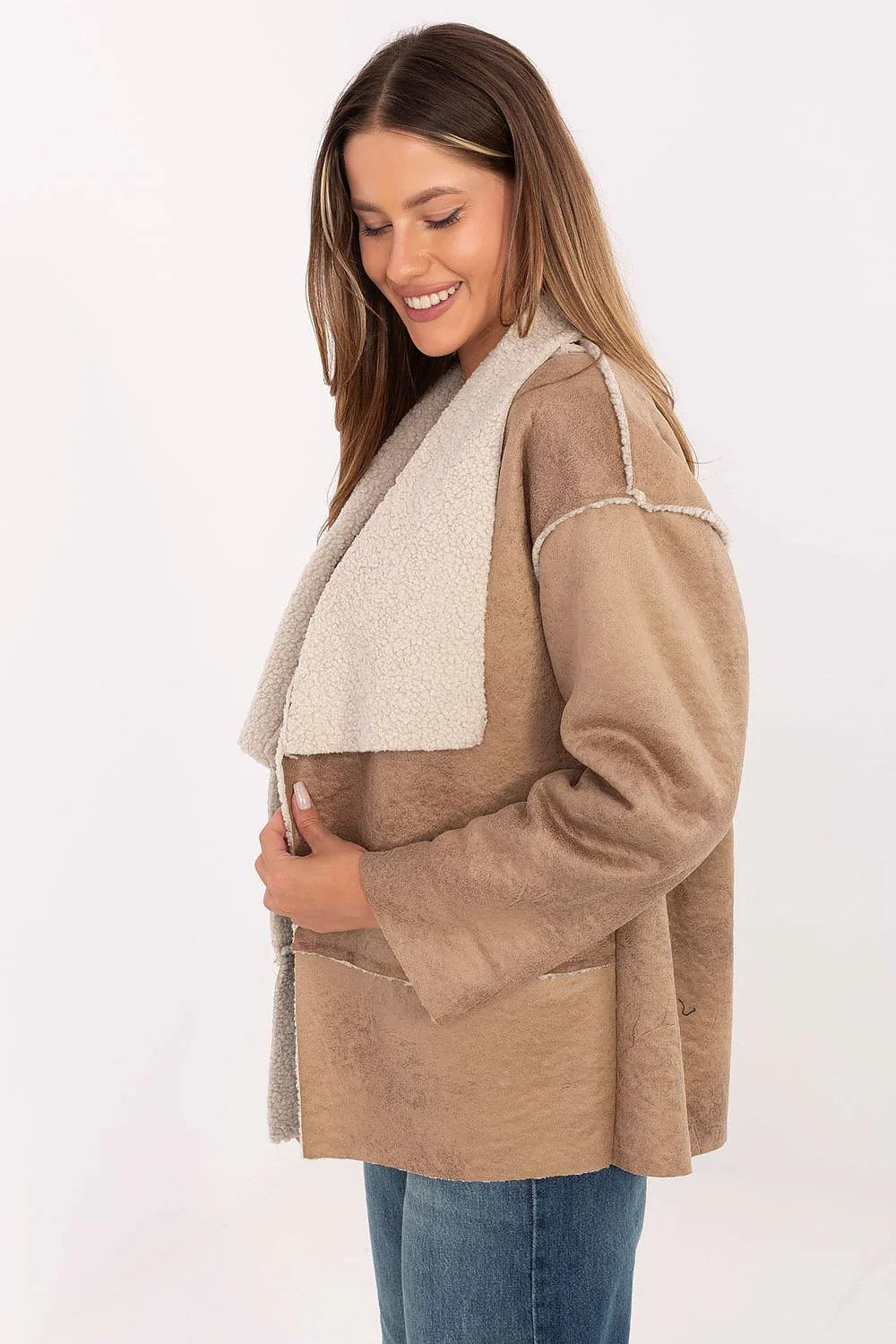 Women's Wrap Coat - Lightweight Chic - Black