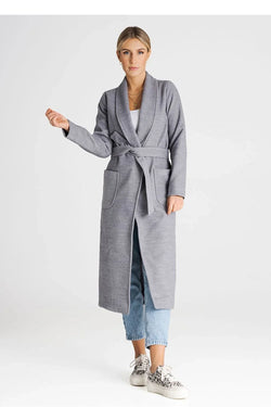 Women's Wrap Coat - With Pockets Minimalist - Guocali