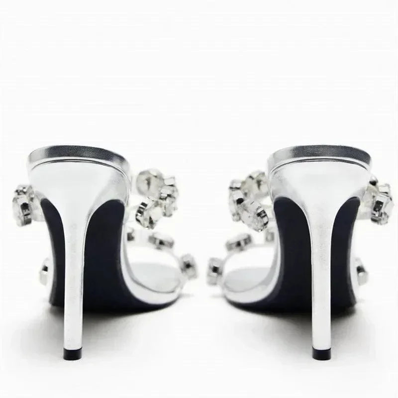 Women Sandals - Stiletto Heels - Patent Leather