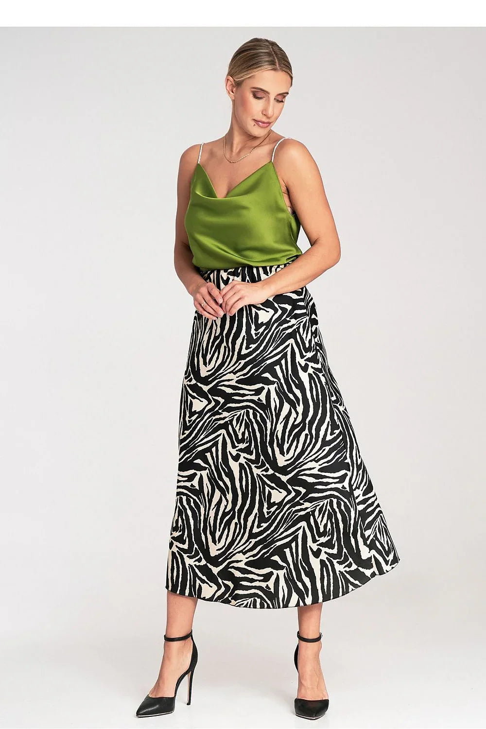 Women Satin Top – Cowl-Neck Satin Top -Guocali