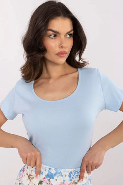 Women Scoop-Neck Short-Sleeves T-Shirt – Stretchable - Guocali