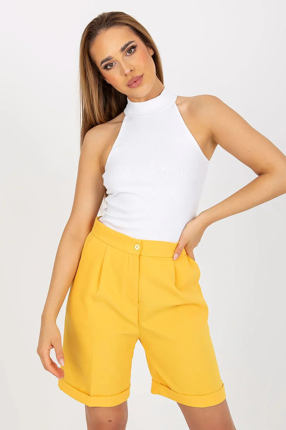 Women Sleeveless Top – Mock-Neck Top -Guocali
