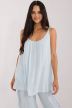 Women Sleeveless Top – Round-Neck Top -Guocali