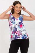 Women Sleeveless Top – Sweetheart Floral Top -Guocali