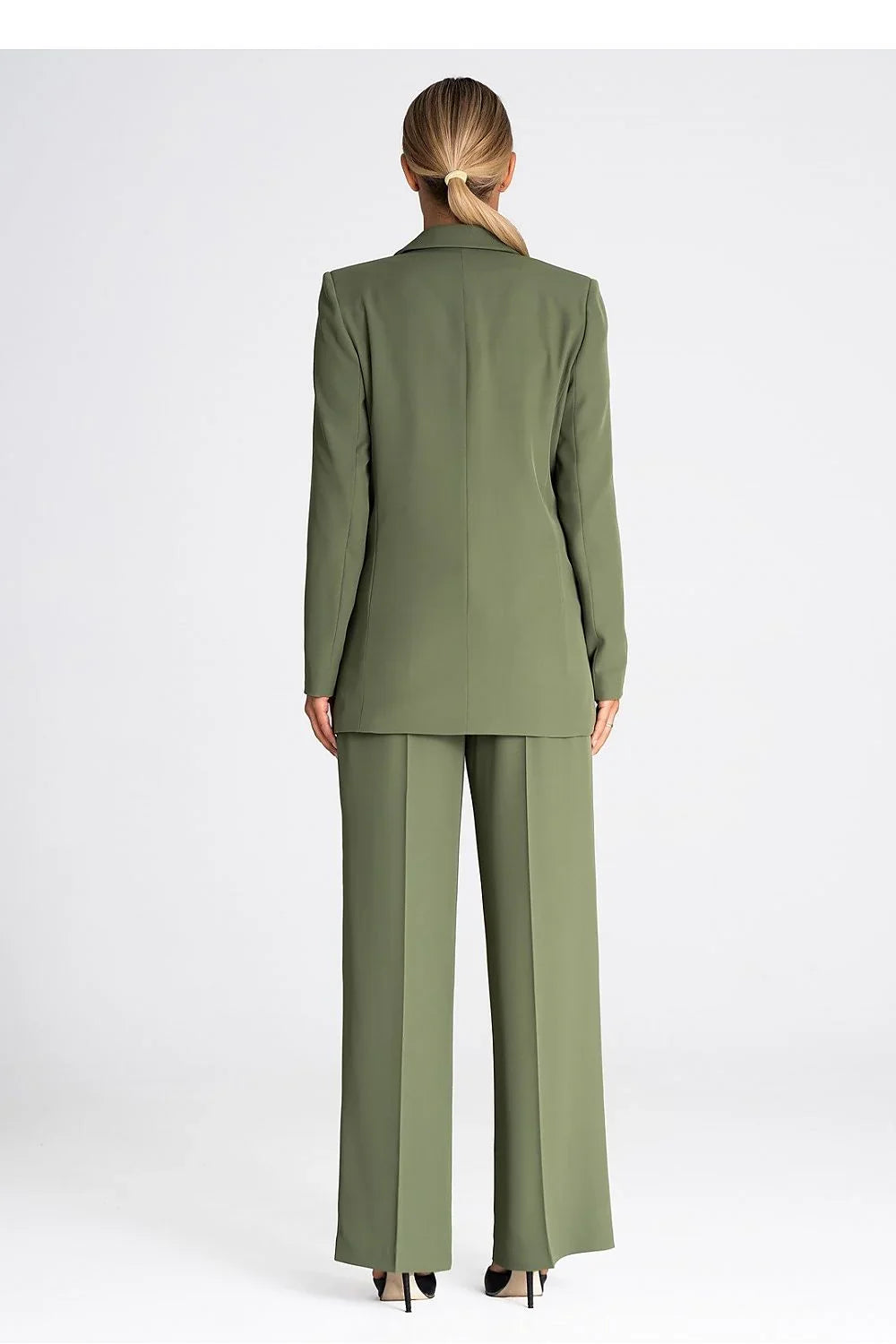 Women Suit Jacket - Lightweight - Double-Breasted