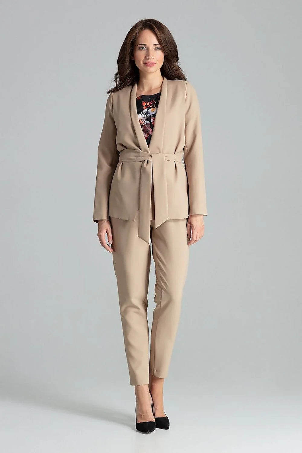 Women Suit Jacket - Lightweight - Tie, Wrap