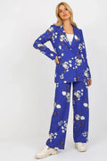 Women Suit Jacket - Stretchable - Button Blazer, White, Brown