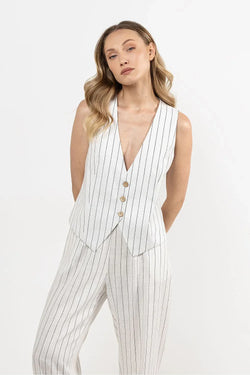 Women Suit Vest - Breathable - Sleeveless White - Guocali