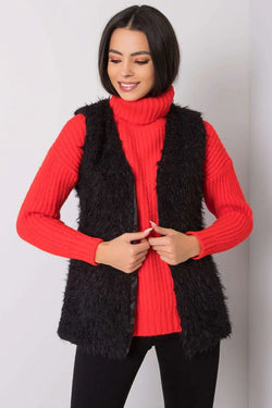 Women Suit Vest - Lightweight - Sleeveless Black - Guocali