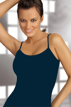 Women Undershirt Vest Singlet - Spaghetti-Strap Blue - Guocali