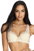 Women Wide Strap Floral Underwire Bra - Guocali