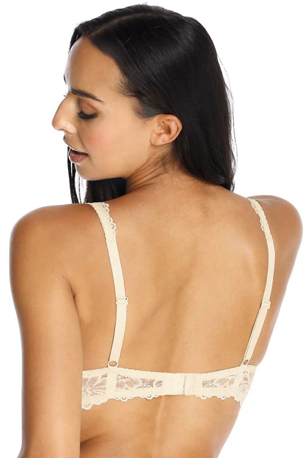 Women Wide Strap Floral Underwire Bra - Guocali