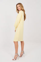 Women’s Beige Minimalist Straight Knee-Length Shift Dress - Guocali