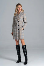 Women's Belted Double-Breasted Wool Wrap Coat – Coat | GUOCALI – view 5