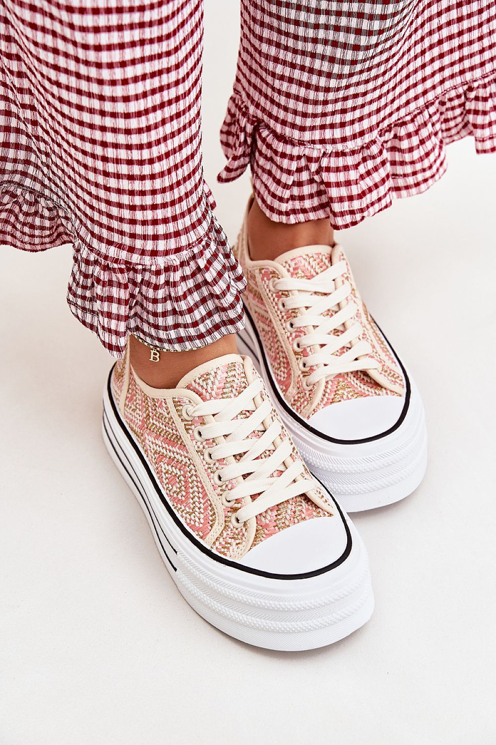 Women's Chunky Platform Sneakers – Pink – Sneakers | GUOCALI – view 3