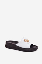 Women's Classic Leather Sandals – White – Sandals | GUOCALI – view 2