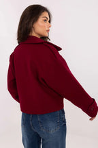 Women's Cropped Coat - With Lining Chic, Elegant, Casual - Guocali