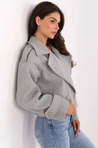 Women's Cropped Coat - With Lining Chic, Elegant, Casual - Guocali