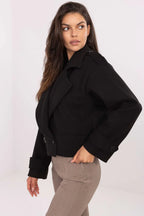 Women's Cropped Coat - With Lining Chic, Elegant, Casual - Guocali