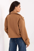 Women's Cropped Coat - With Lining Chic, Elegant, Casual - Guocali