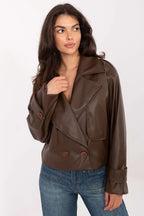 Women's Cropped Coat - With Lining Chic, Elegant, Casual - Guocali