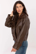 Women's Cropped Coat - With Lining Chic, Elegant, Casual - Guocali