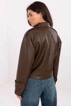 Women's Cropped Coat - With Lining Chic, Elegant, Casual - Guocali