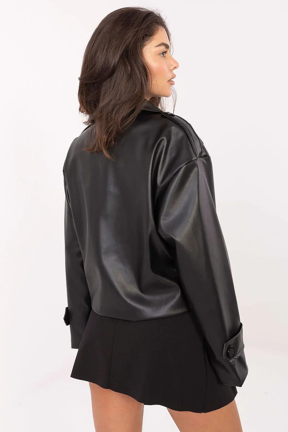 Women's Cropped Coat - With Lining Chic, Elegant, Casual - Guocali