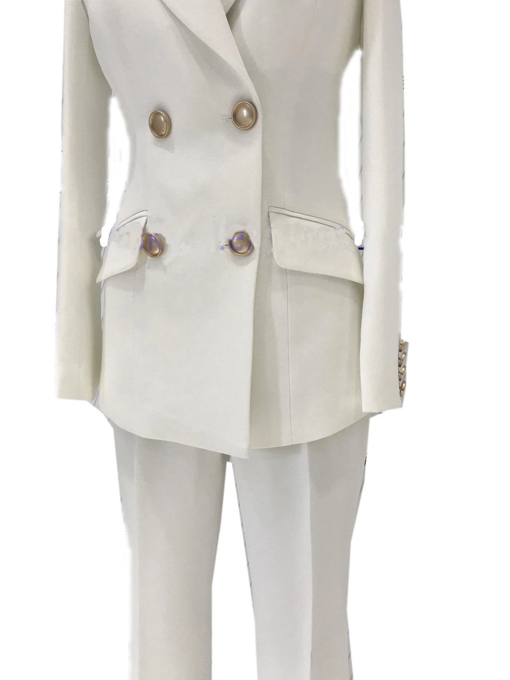 Women's Double-Breasted Notch Lapel Pantsuit – Pant Suit | GUOCALI – view 2