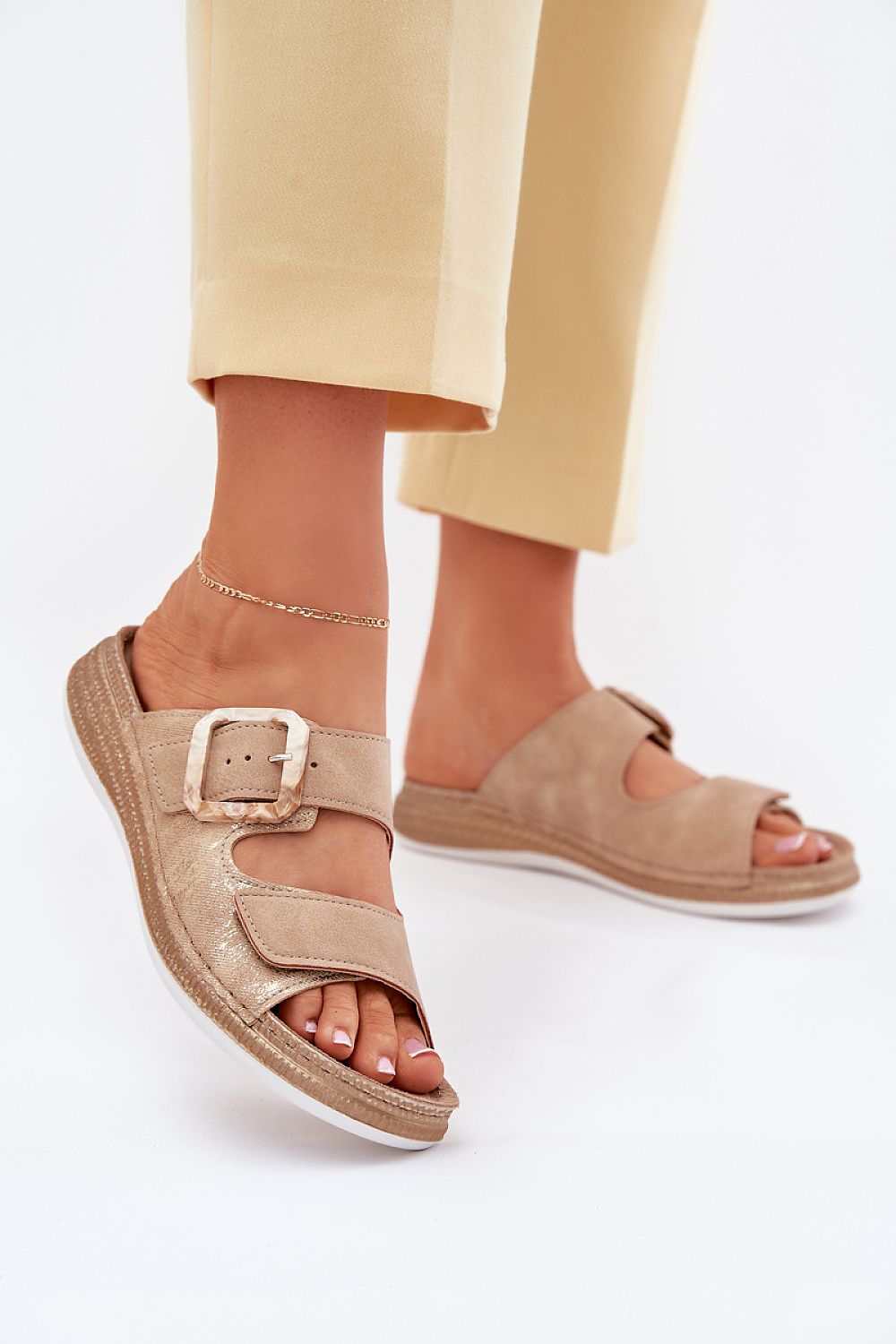Women's Double-Strap Eco-Leather Sandals – Sandals | GUOCALI