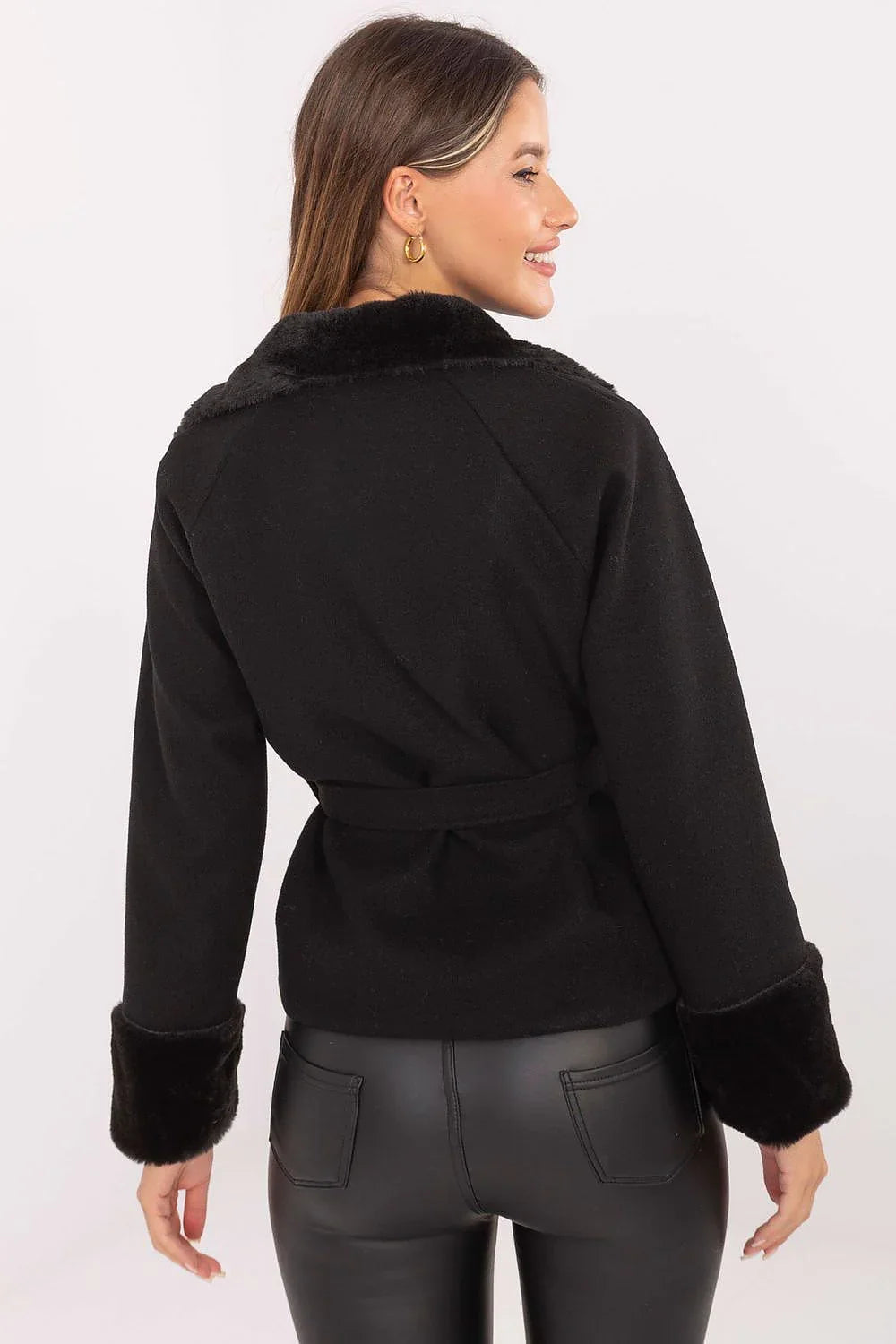 Women's Elegant Fur-Trimmed Coat – Coat | GUOCALI – view 10