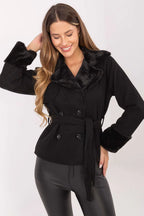 Women's Elegant Fur-Trimmed Coat – Coat | GUOCALI – view 11