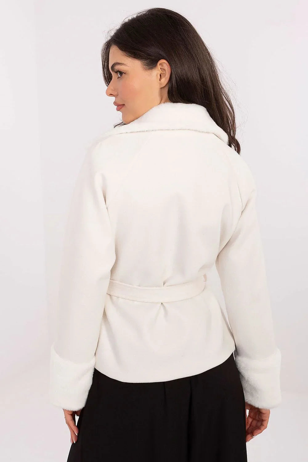 Women's Elegant Fur-Trimmed Coat – Coat | GUOCALI – view 17