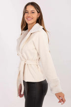 Women's Elegant Fur-Trimmed Coat – Coat | GUOCALI – view 2