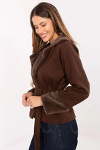 Women's Elegant Fur-Trimmed Coat – Coat | GUOCALI – view 6