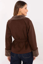 Women's Elegant Fur-Trimmed Coat – Coat | GUOCALI – view 7