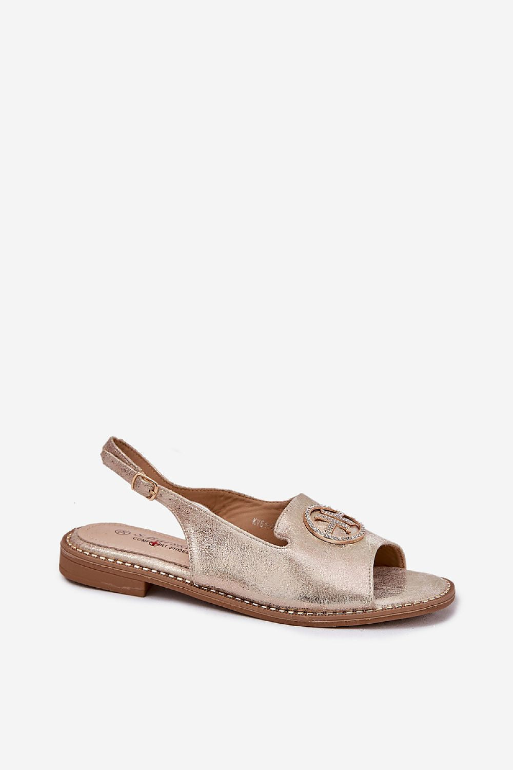 Women's Flat Eco-Leather Sandals – Pink – Sandals | GUOCALI – view 5