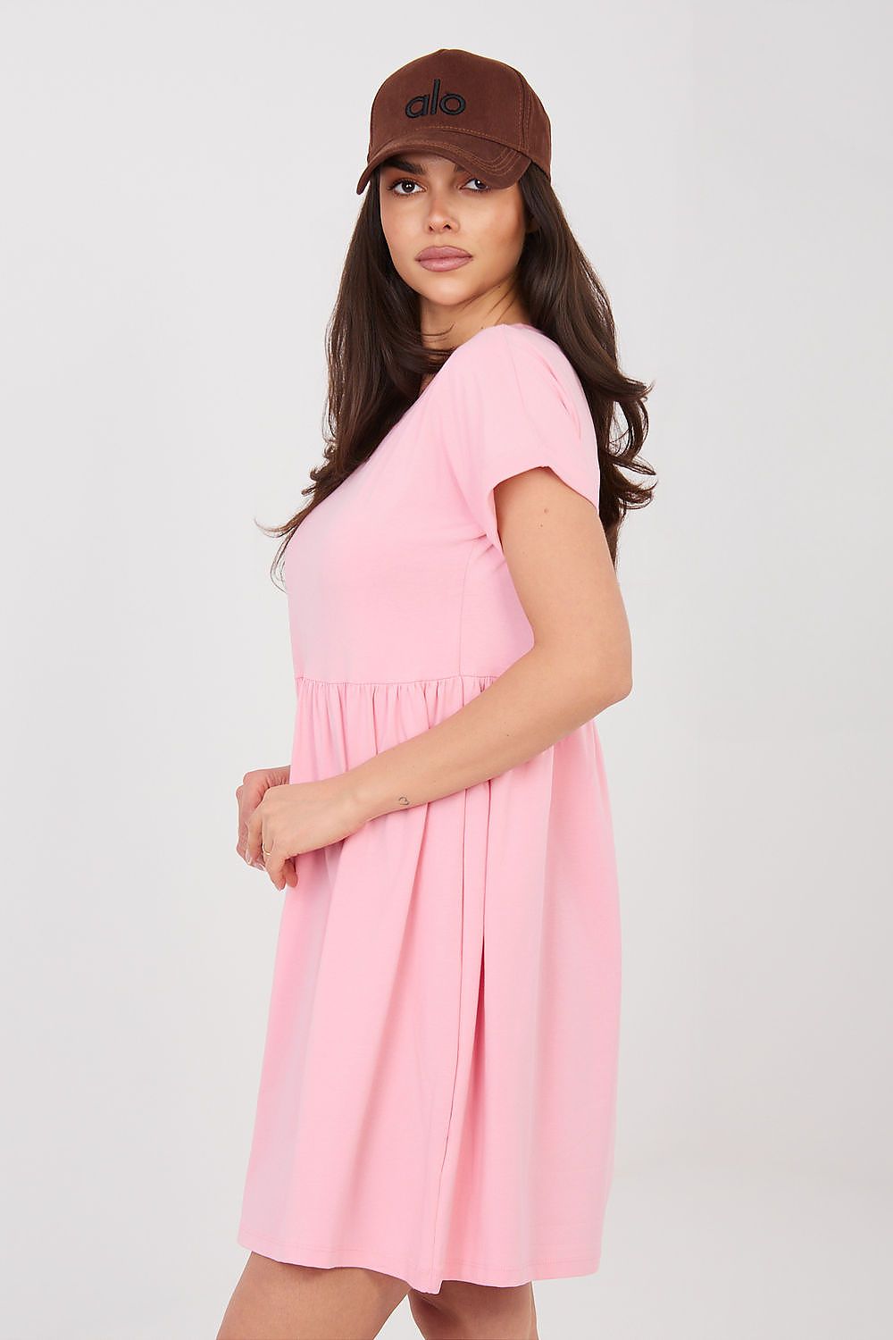 Women’s Green Knee-Length Short Sleeve Casual Dress - Guocali