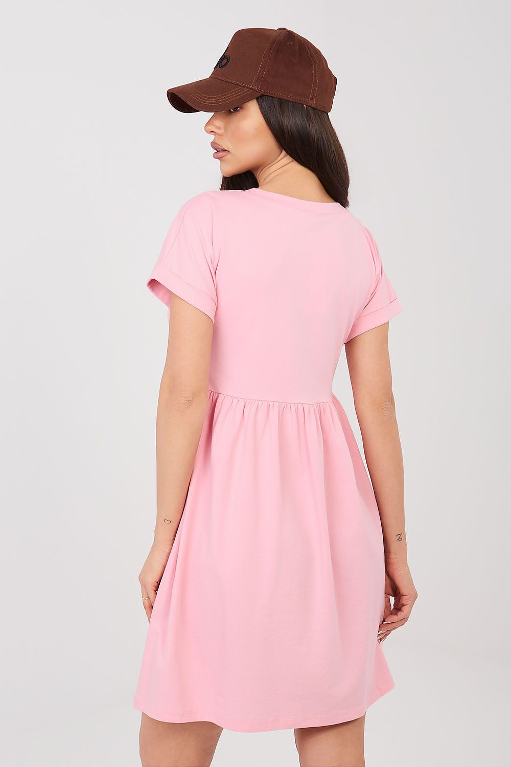 Women’s Green Knee-Length Short Sleeve Casual Dress - Guocali