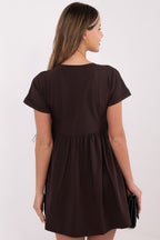 Women’s Green Knee-Length Short Sleeve Casual Dress - Guocali