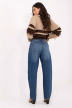 Women's High-Waist Balloon Fit Jeans – Blue – Jeans | GUOCALI – view 2