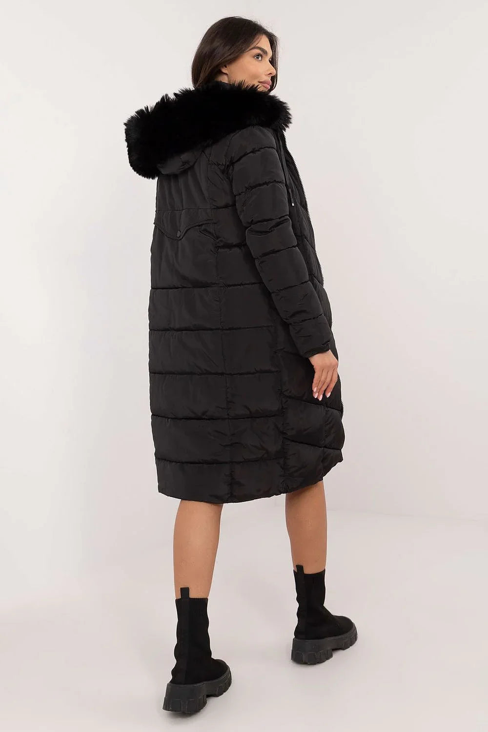 Women's Hooded Quilted Puffer Jacket – Jacket | GUOCALI – view 3