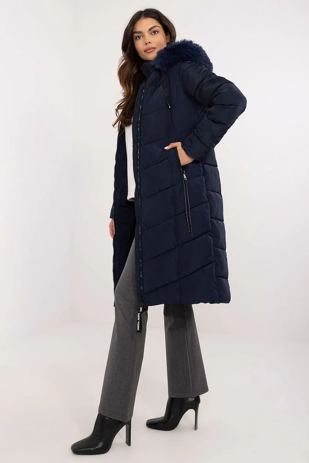 Women's Hooded Quilted Puffer Jacket – Jacket | GUOCALI – view 4