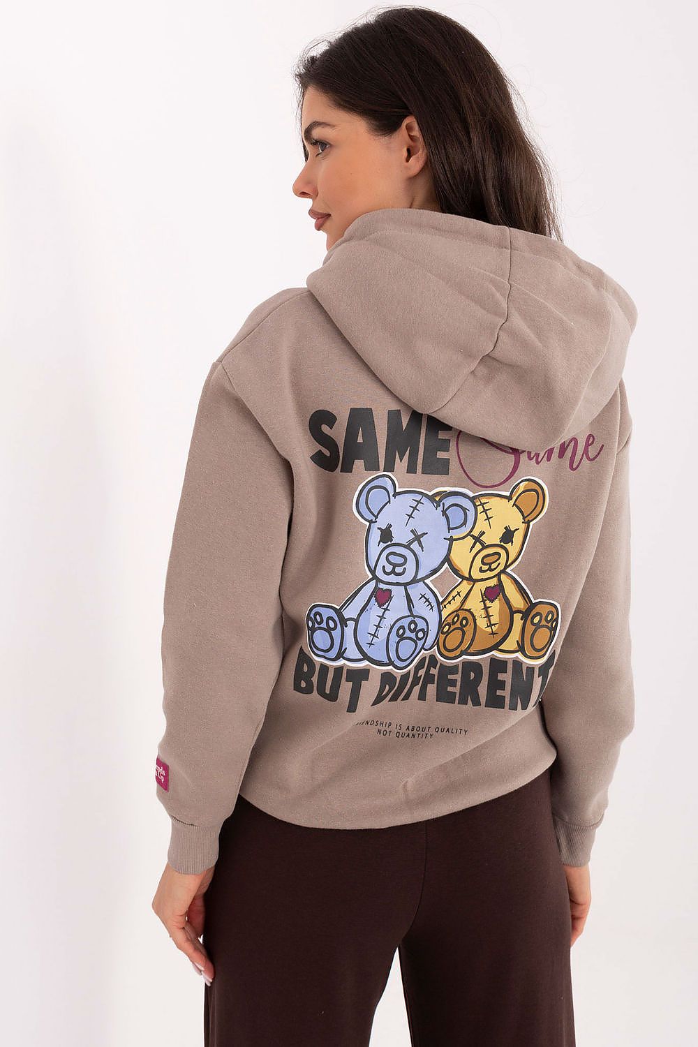 Women's Hoodie Back Print Sleeve Patch Drawstring Hood – Hoodie | GUOCALI – view 6