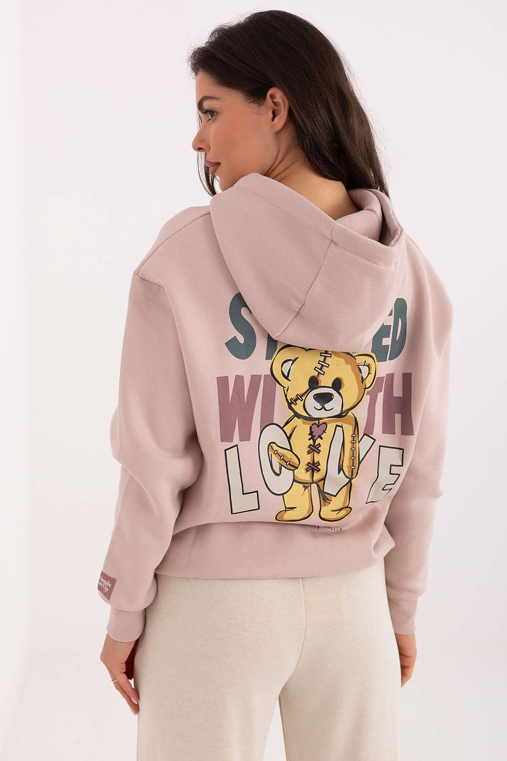 Women's Hoodie Back Print Sleeve Patch Drawstring Hood – Hoodie | GUOCALI – view 9