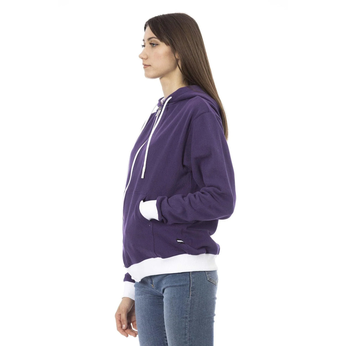 Women's hoodie Baldinini Trend Full-Zip Logo Cotton Violet – view 2