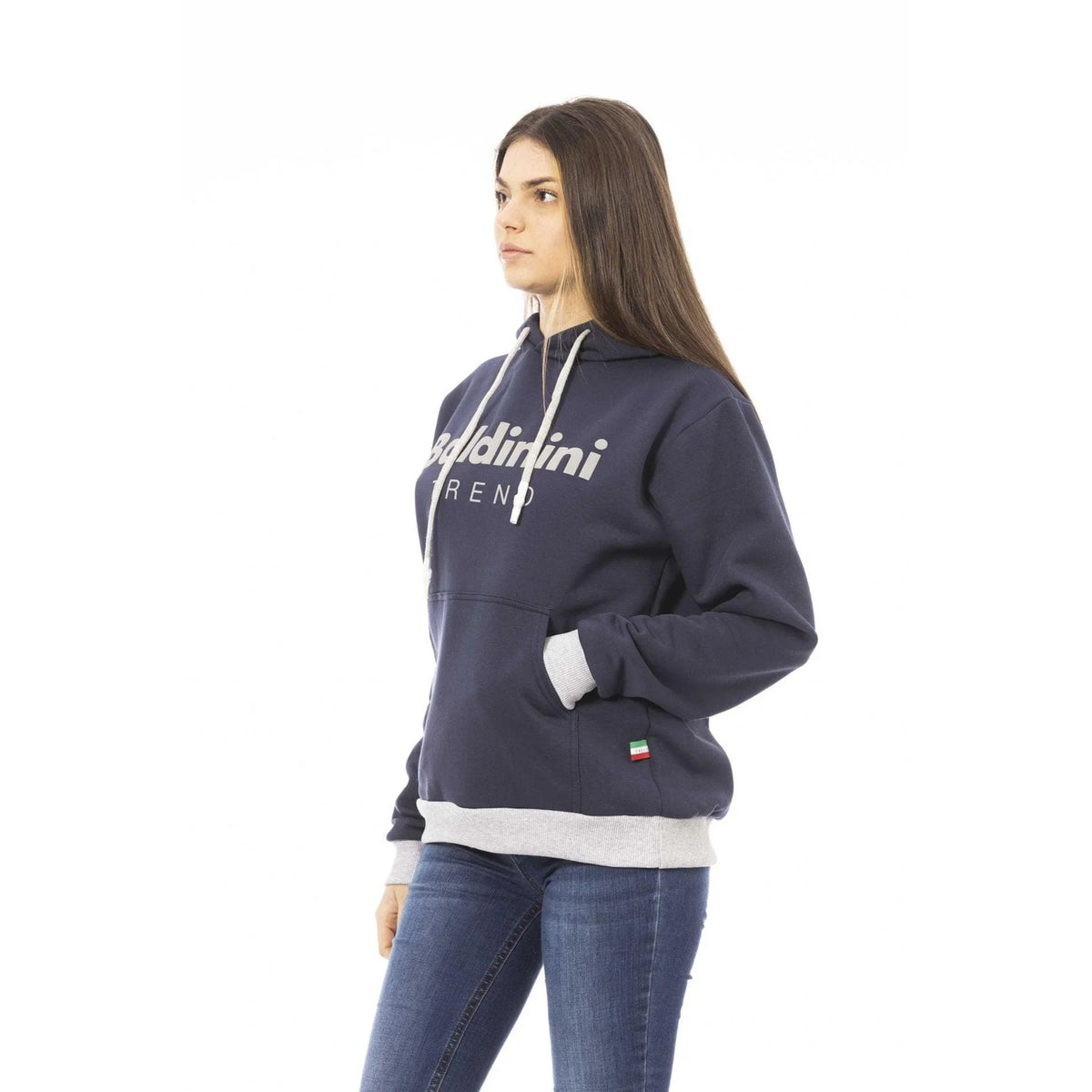Women's Hoodie Baldinini Trend Logo Kangaroo Pocket Navy – Hoodie | GUOCALI – view 2