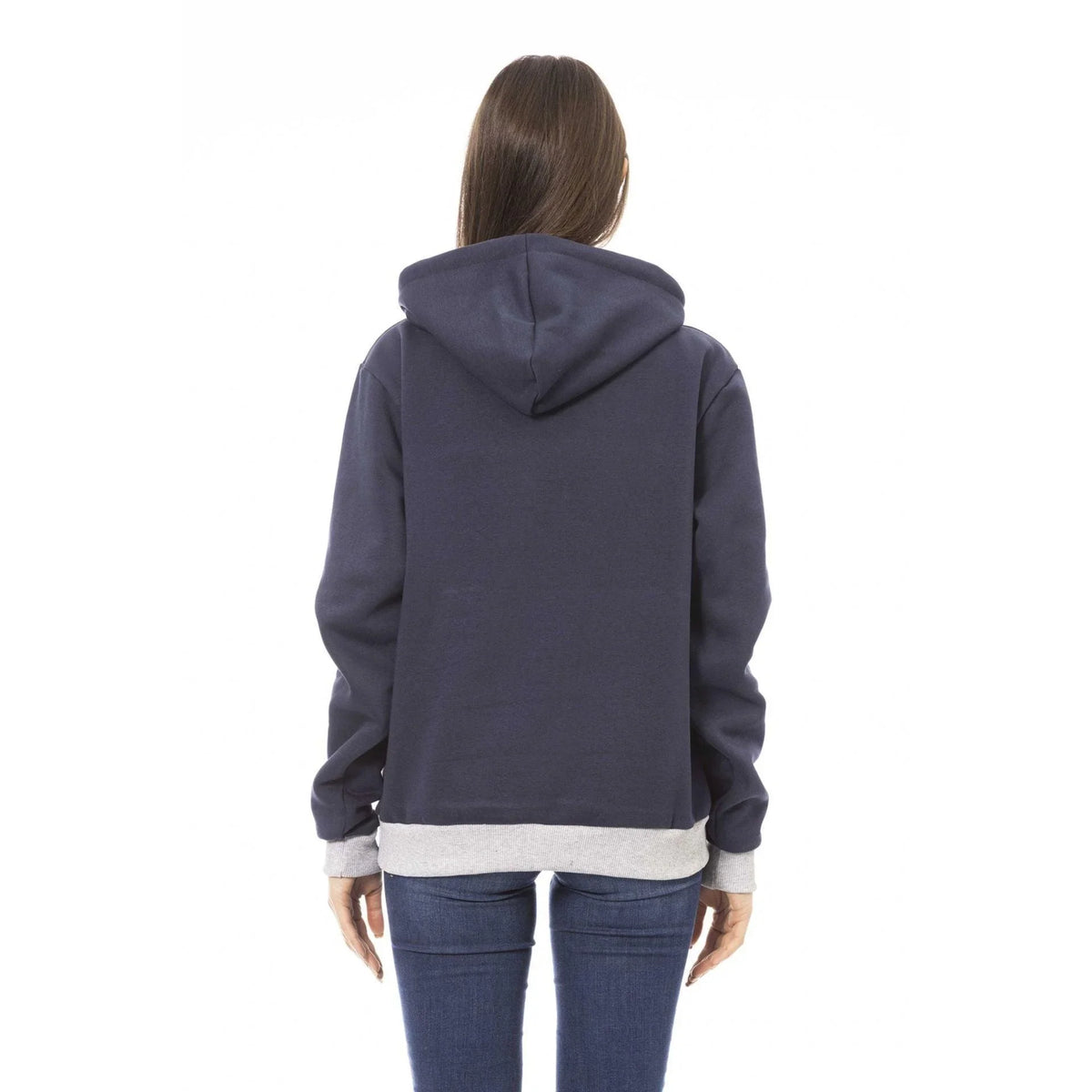 Women's Hoodie Baldinini Trend Logo Kangaroo Pocket Navy – Hoodie | GUOCALI – view 3